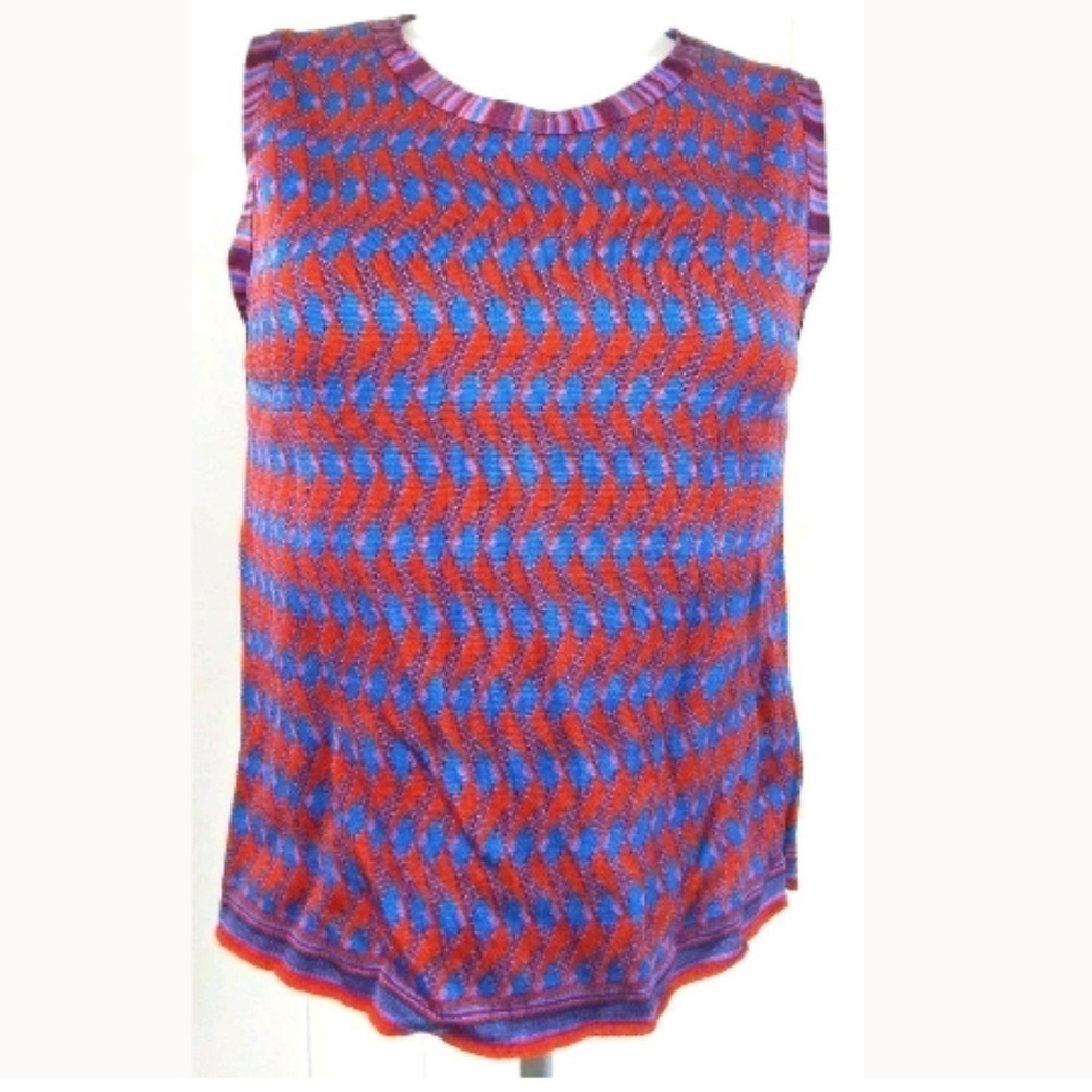 Zara Knit Chevron Shell Top